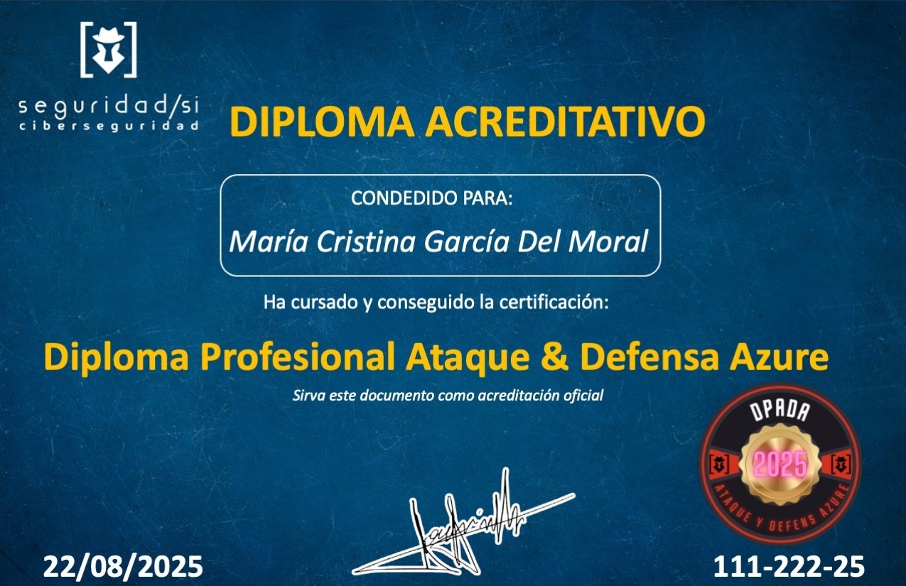 Diploma Profesional en Ataque y Defensa en Azure — SeguridadSi