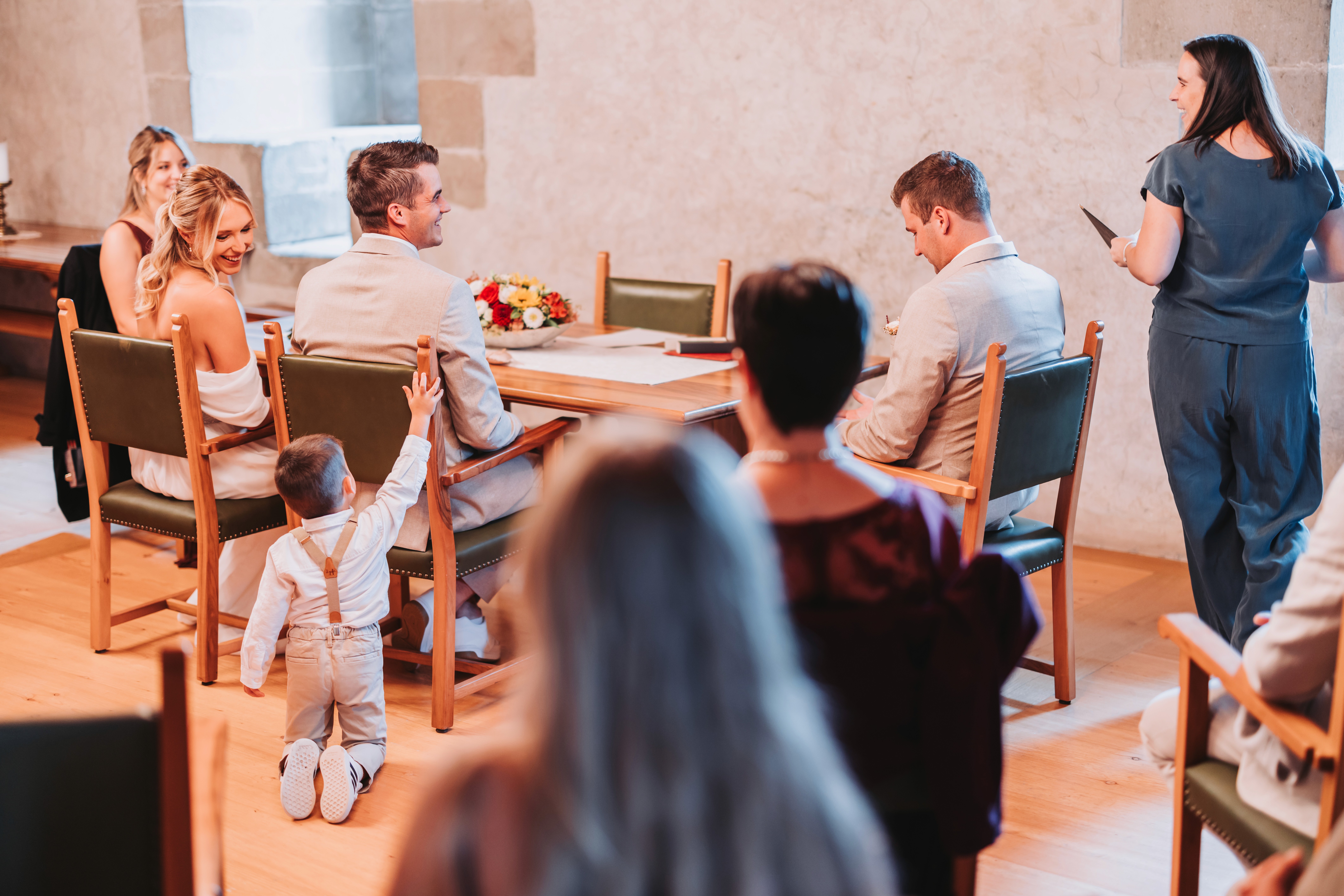 Stylish model in crowd