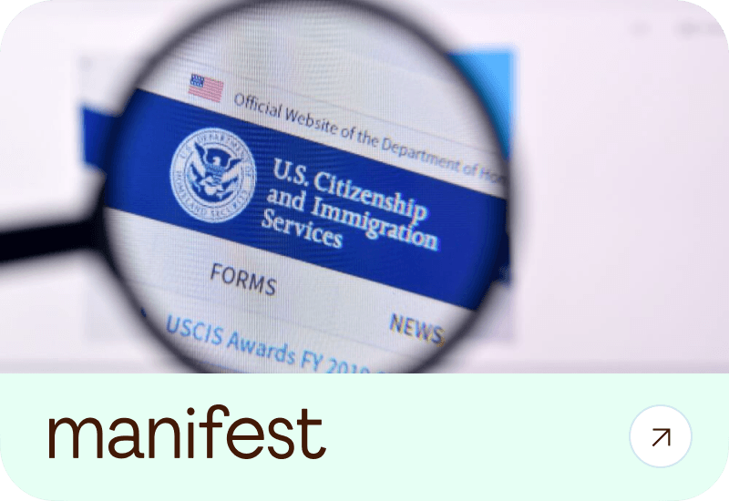 USCIS logo on a website