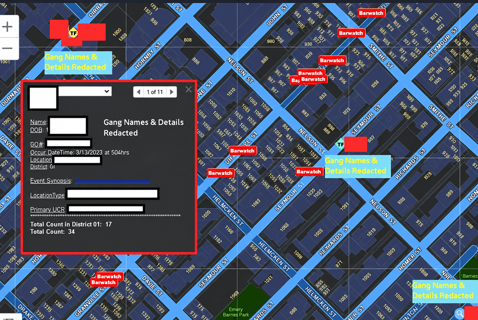 Vancouver Police big data geospatial location intelligence work