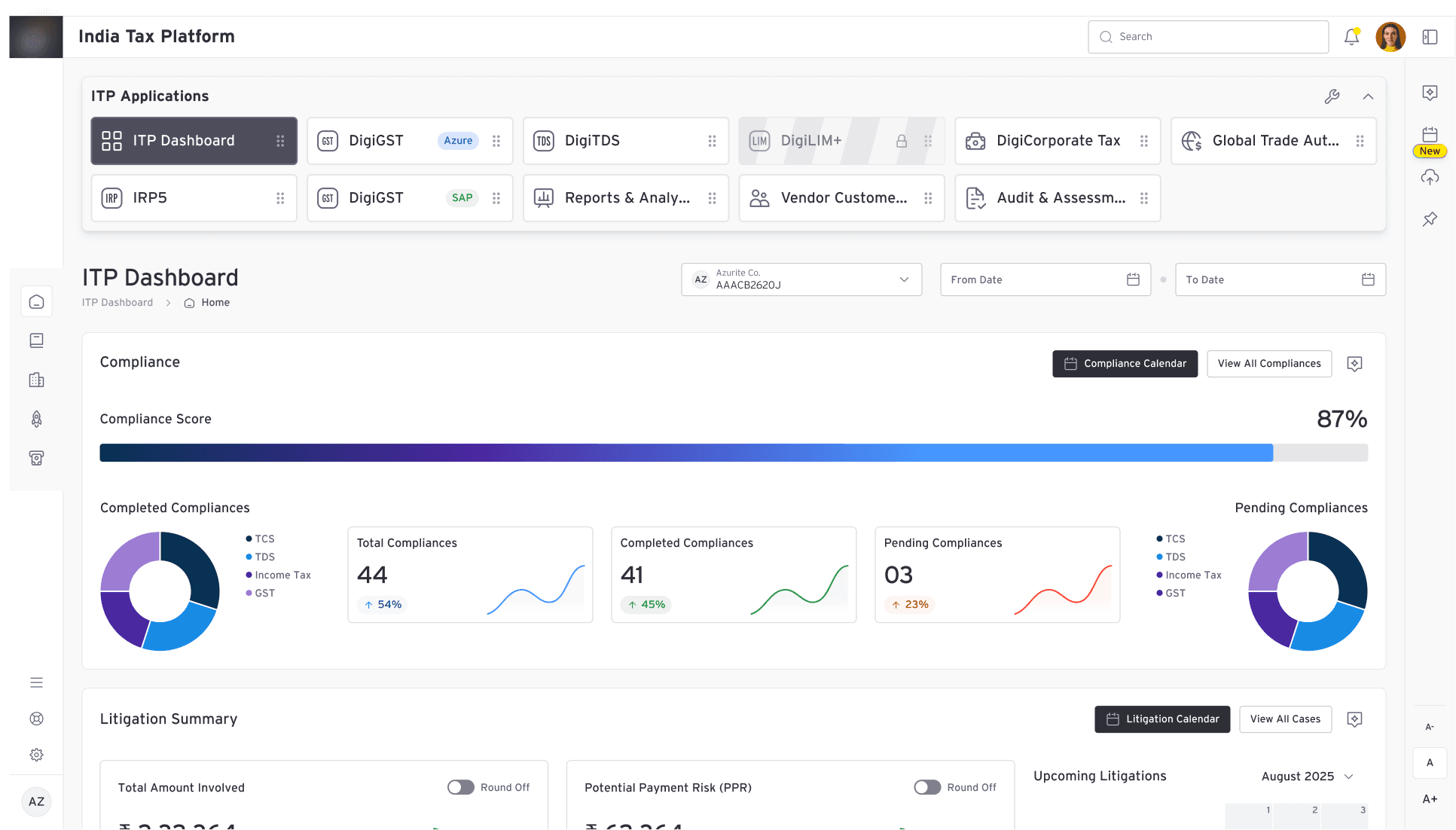 HCP portal website mockup