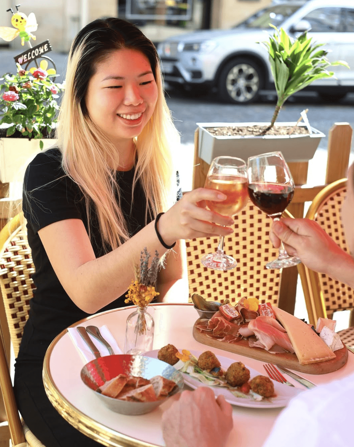 Bottles of olive standing on the marble counter