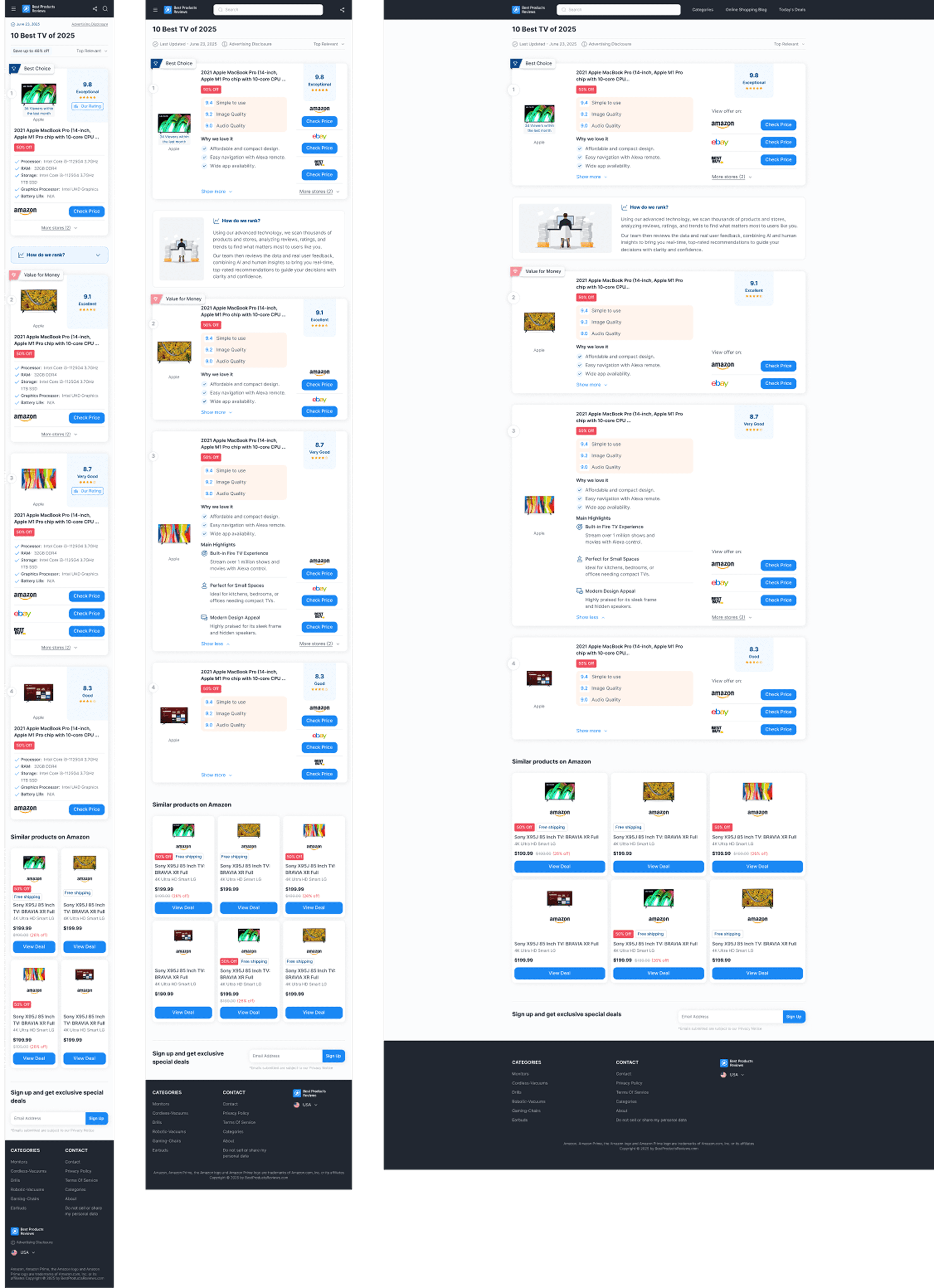 Project design screen