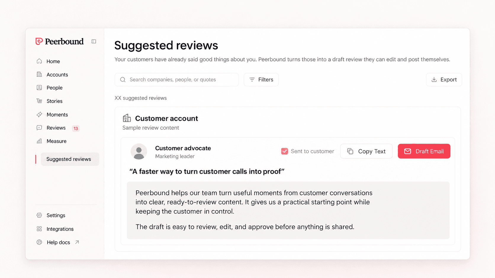 Peerbound's G2 review generation workflow