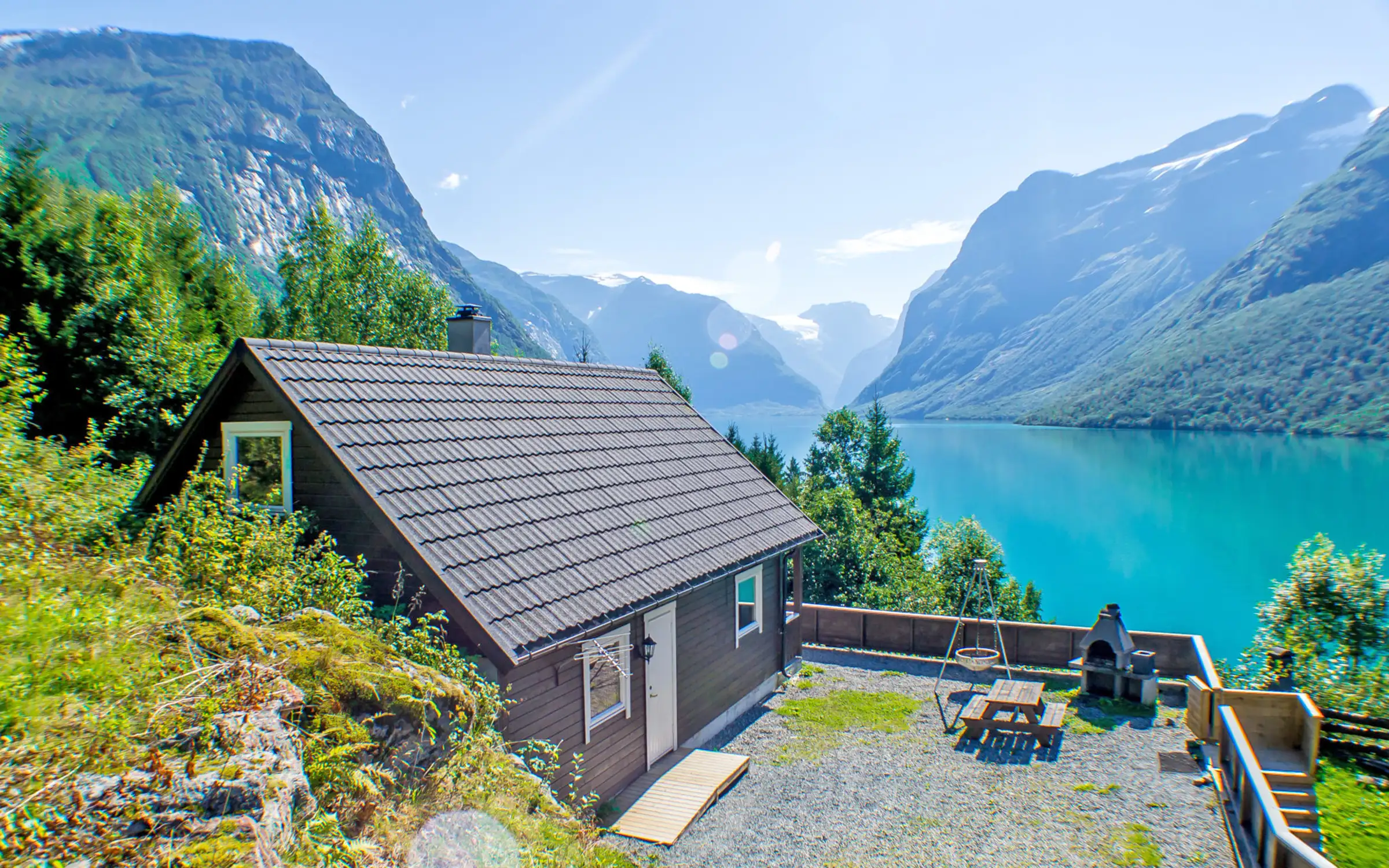 Sande Camping ved Lovatnet - vakkert! | Expa Travel