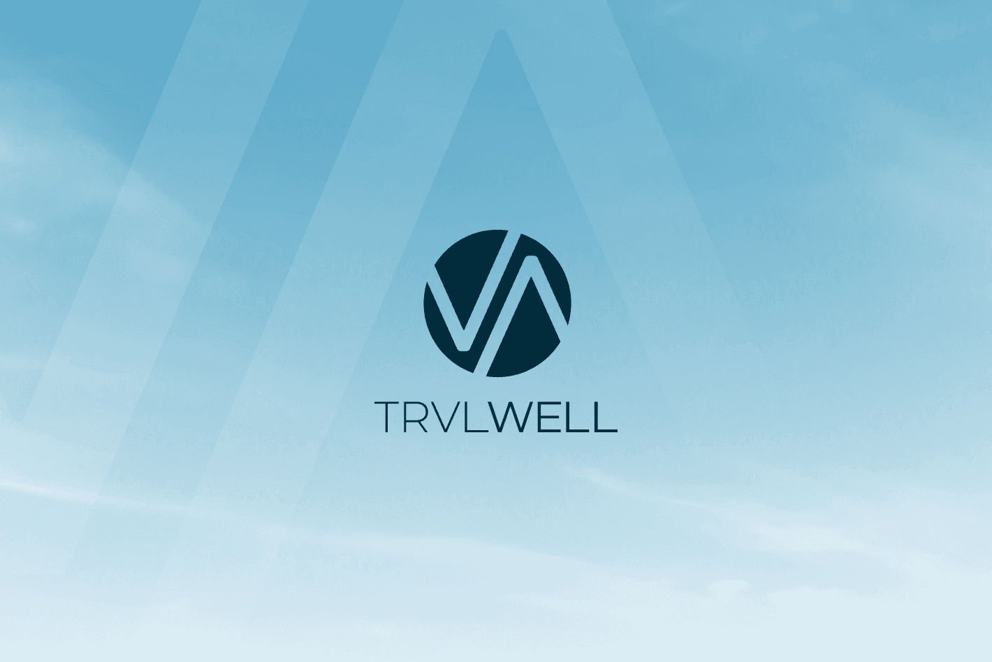 TrvlWell logo on light blue background