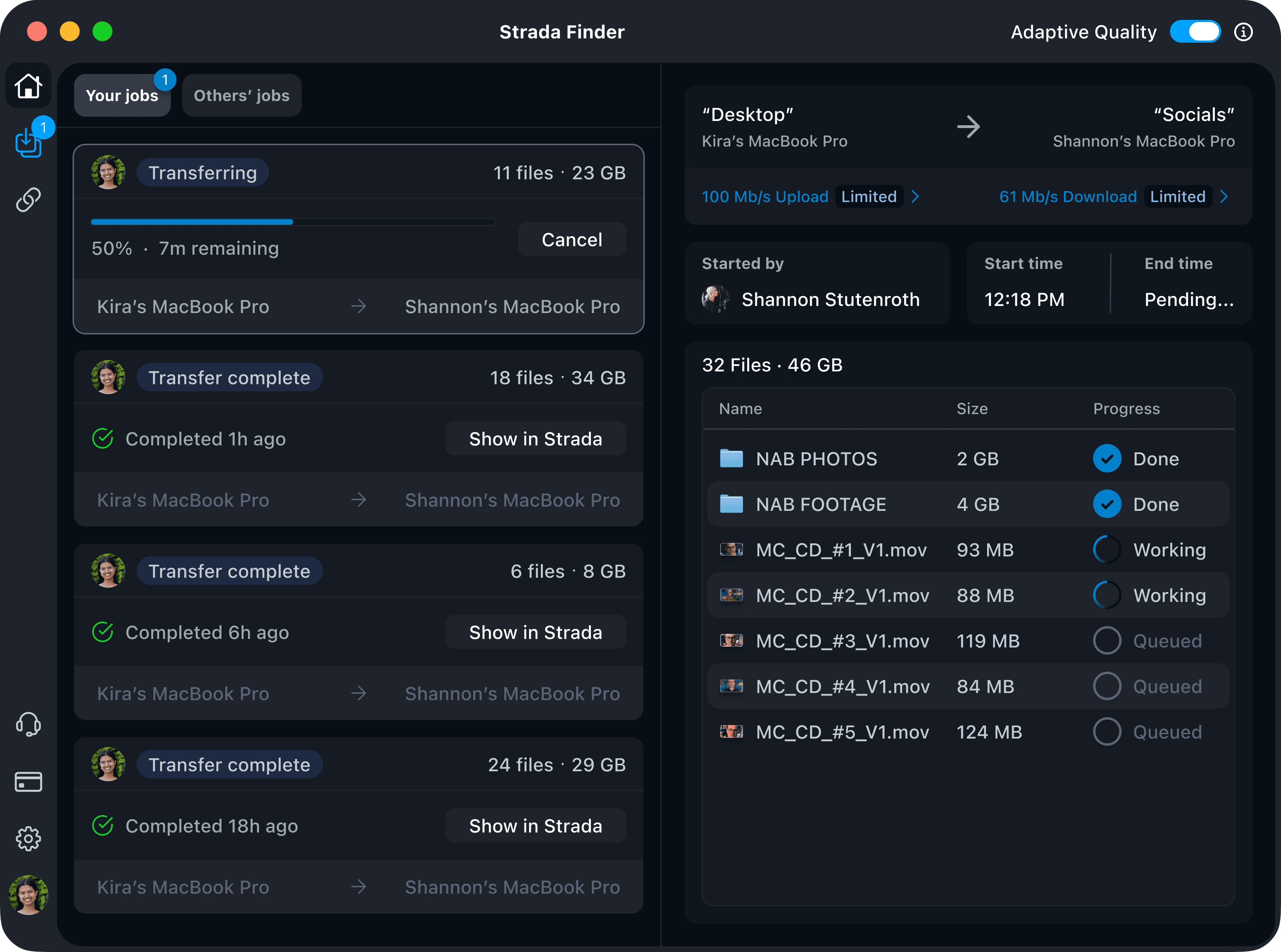 An image of Freelio's project ui