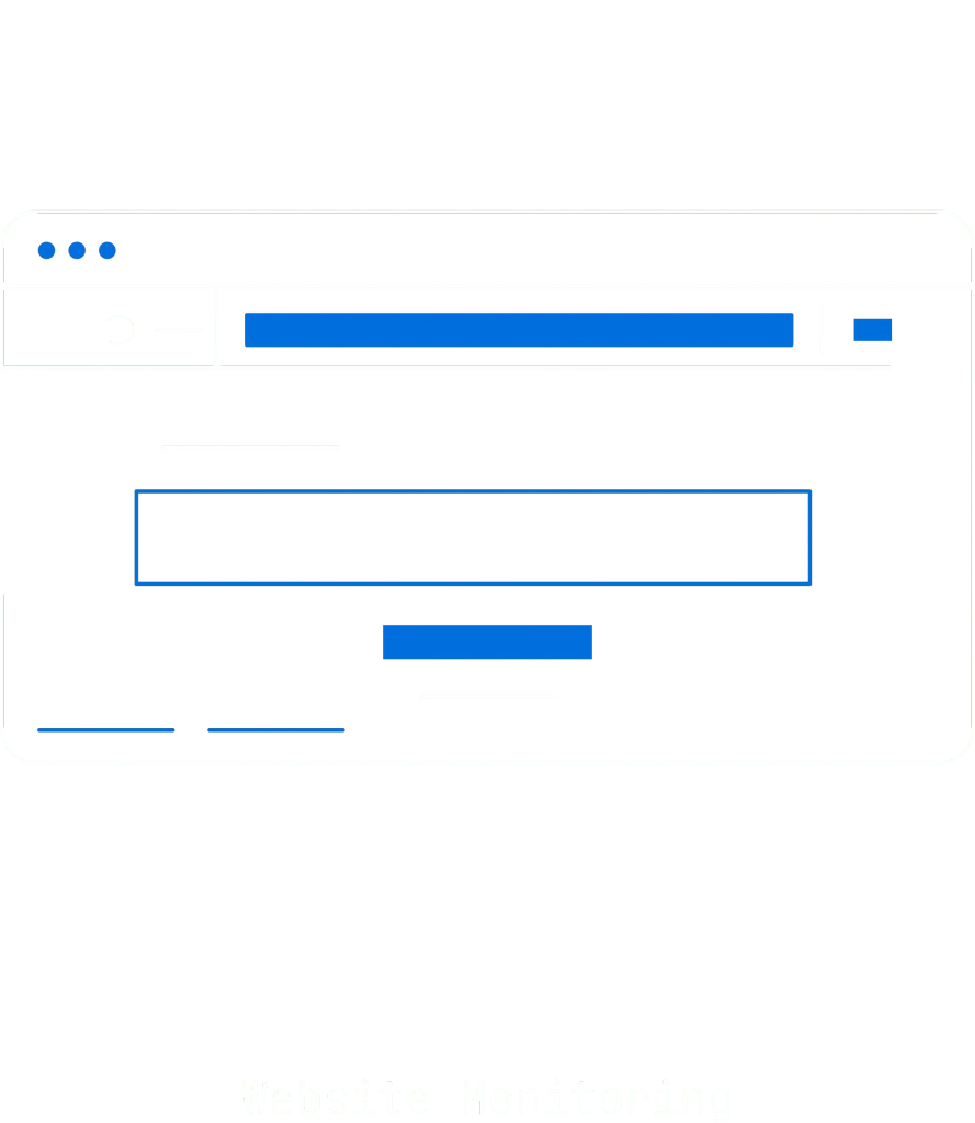 Support illustration for Console9's solutions, title "Website monitoring"