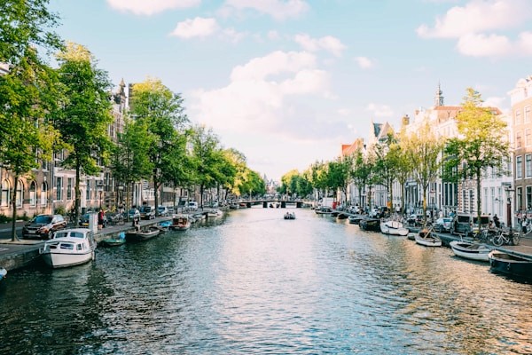 Amsterdam canal city view
