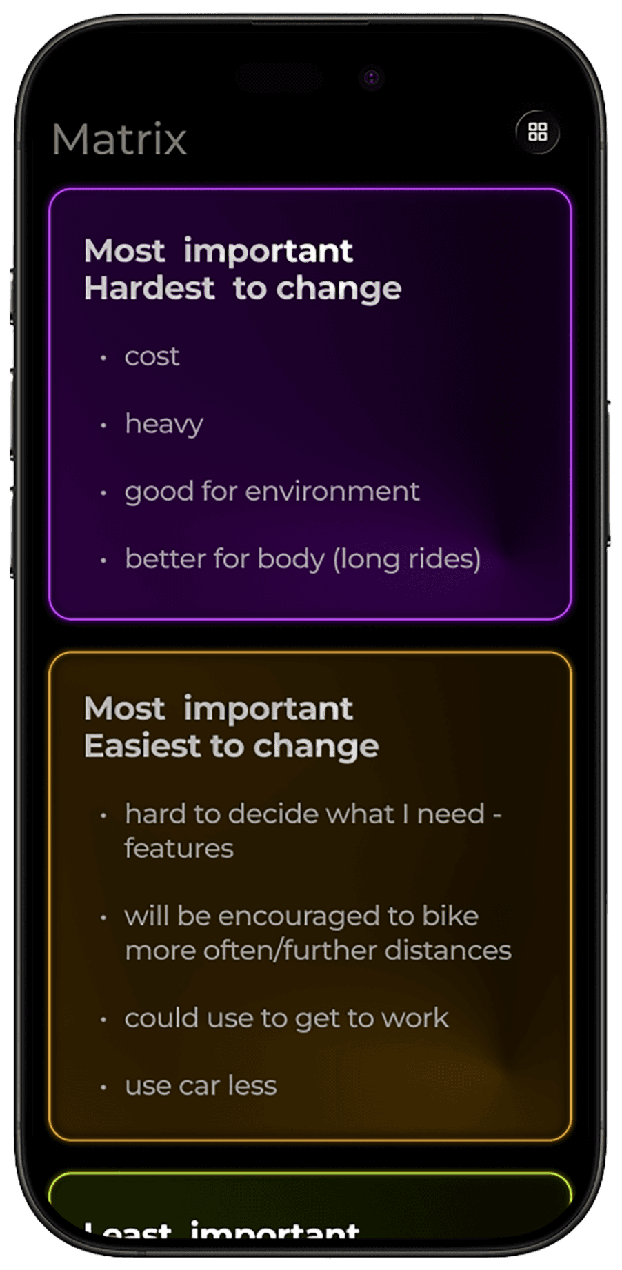 "Scribe" screen. It is a transcript of the conversation, just like text messaging.