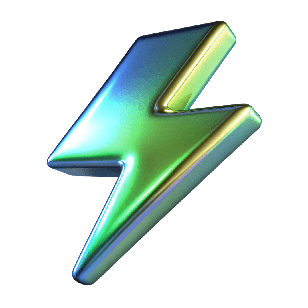 Blue and green lightning bolt icon - Fast local pest control response for London businesses