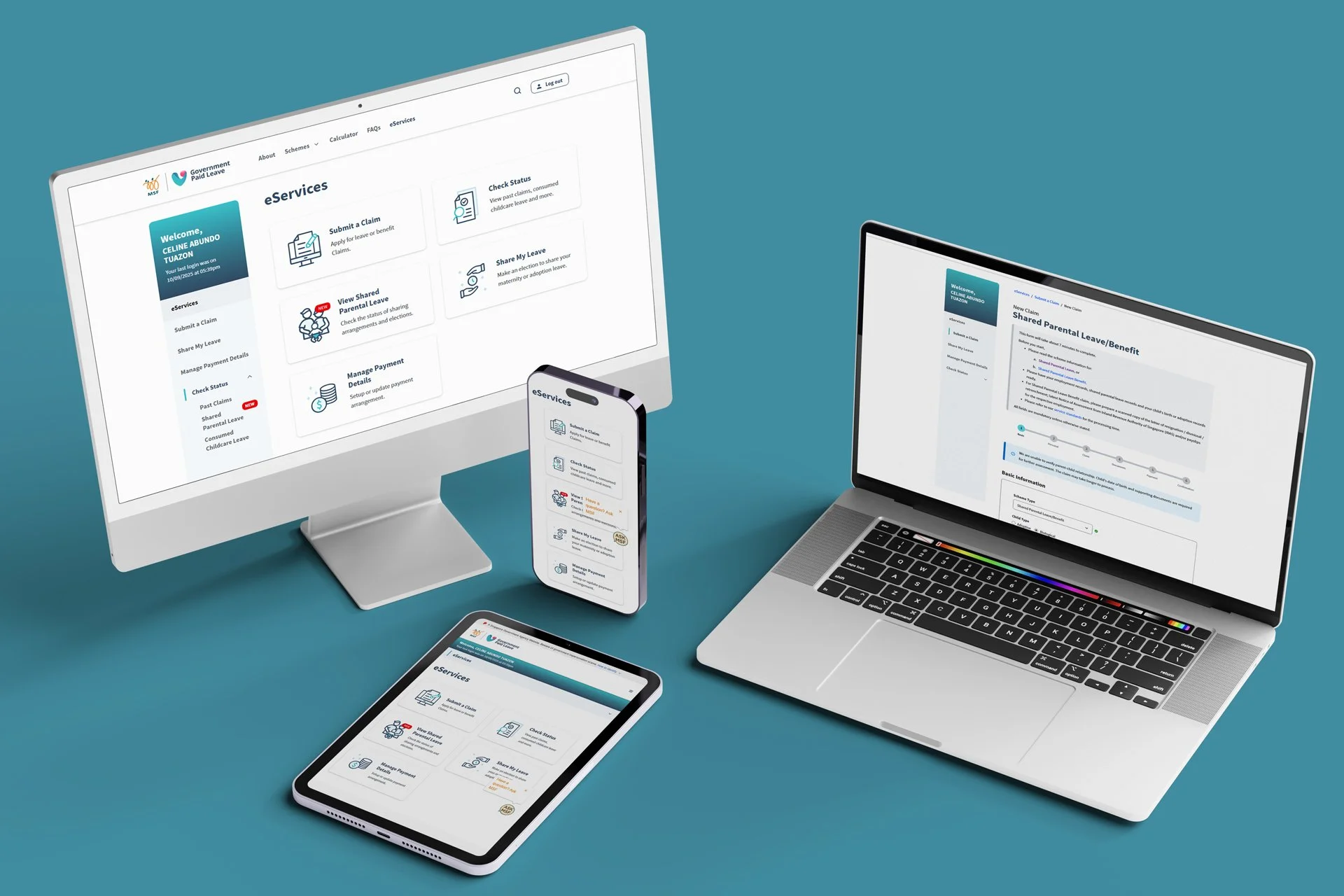 Shared Parental Leave Scheme Screens