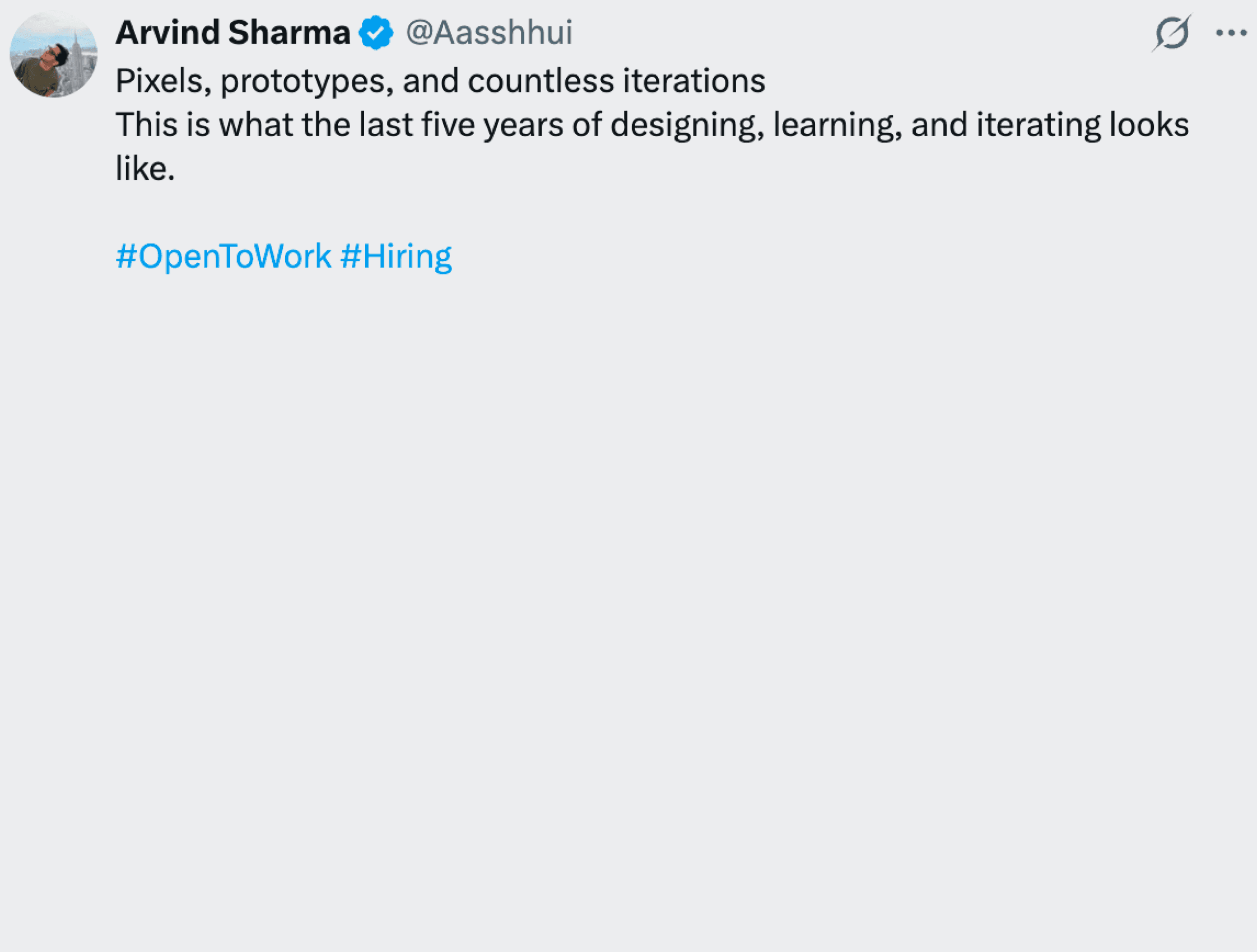 Arvind Sharma on X.com