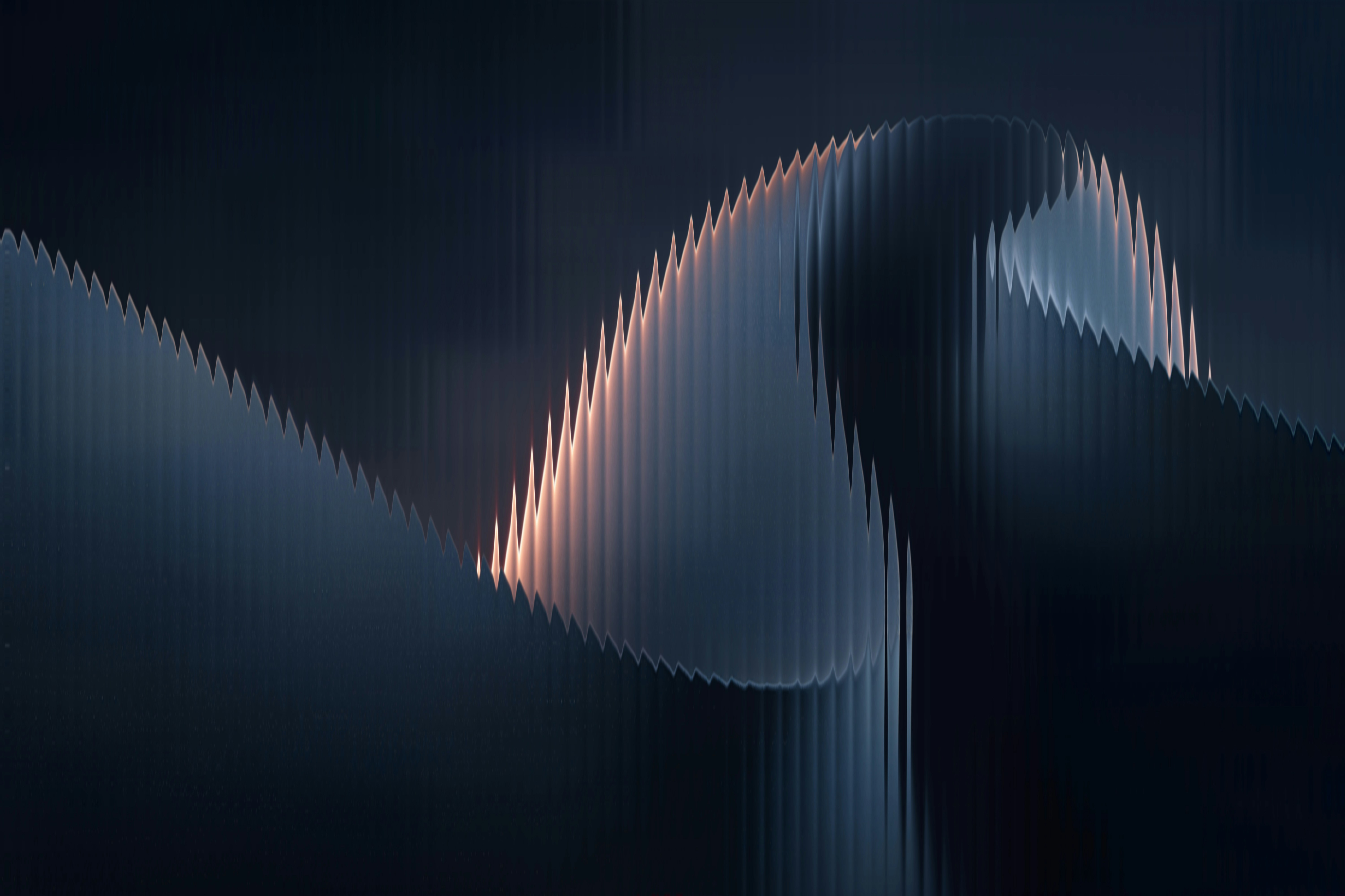 Abstract waves with light and shadows.