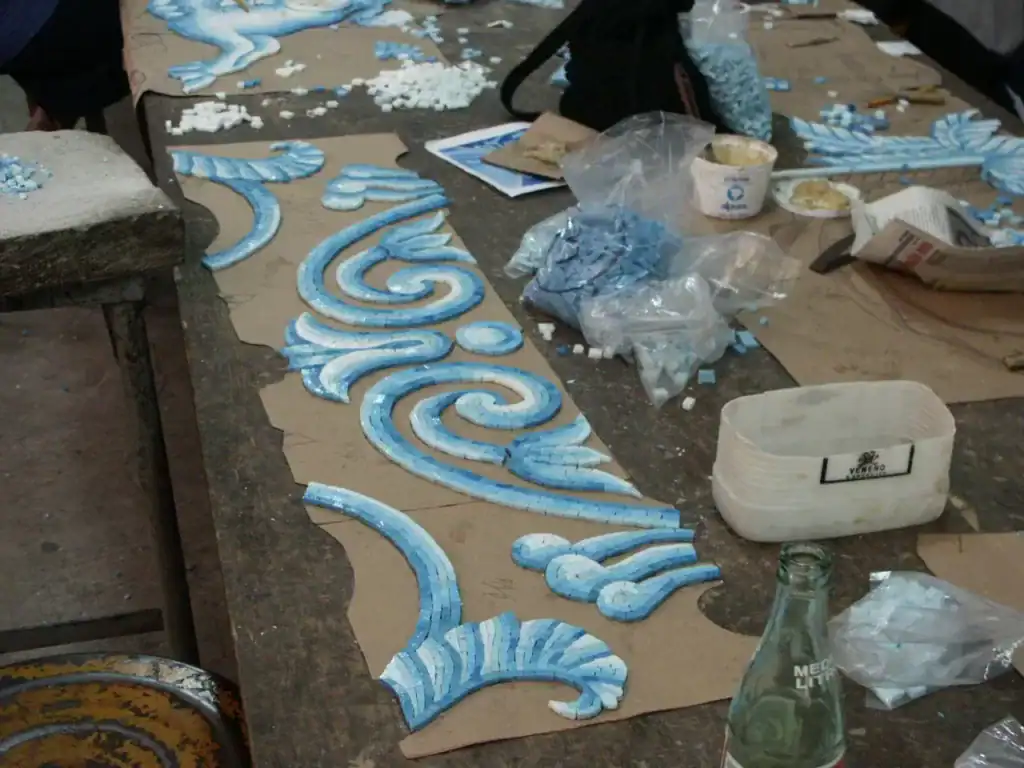Venetian Filigree mosaic in progress