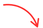 Red hand-drawn style curved arrow pointing up and right