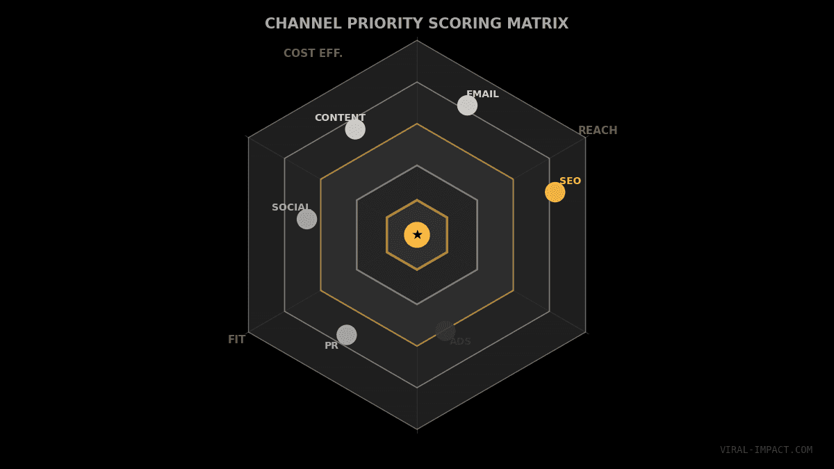 Channel priority score matrix 