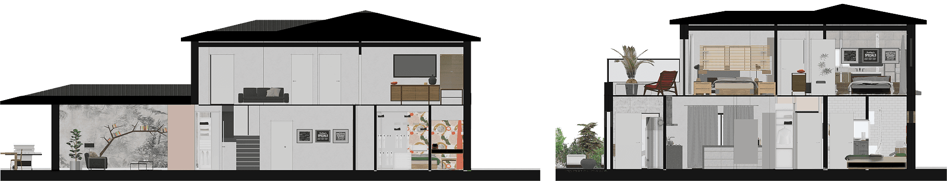 Cross Sections  made with Space Designer 3D