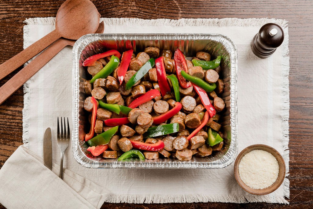 italian sausage and peppers at degidios