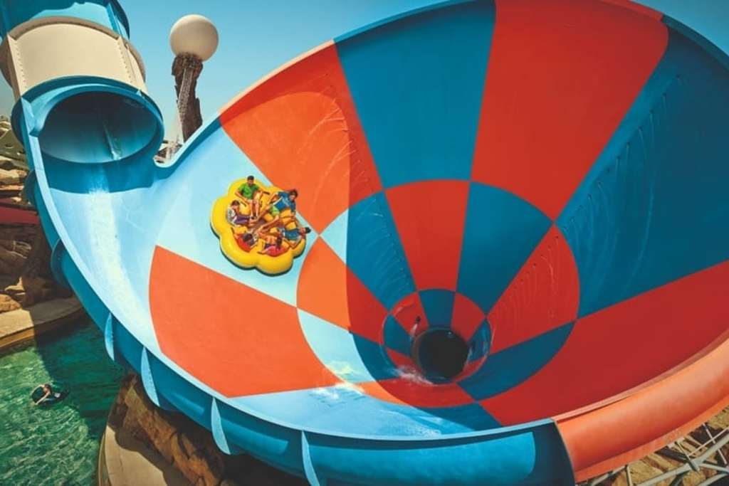 yas waterworld raft slide, abu dhabi