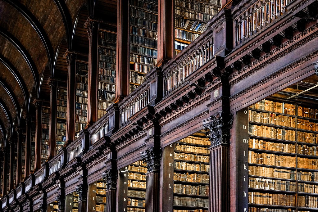 Historic institutional library architecture representing wealth structuring, long term governance, and enduring financial frameworks for private families
