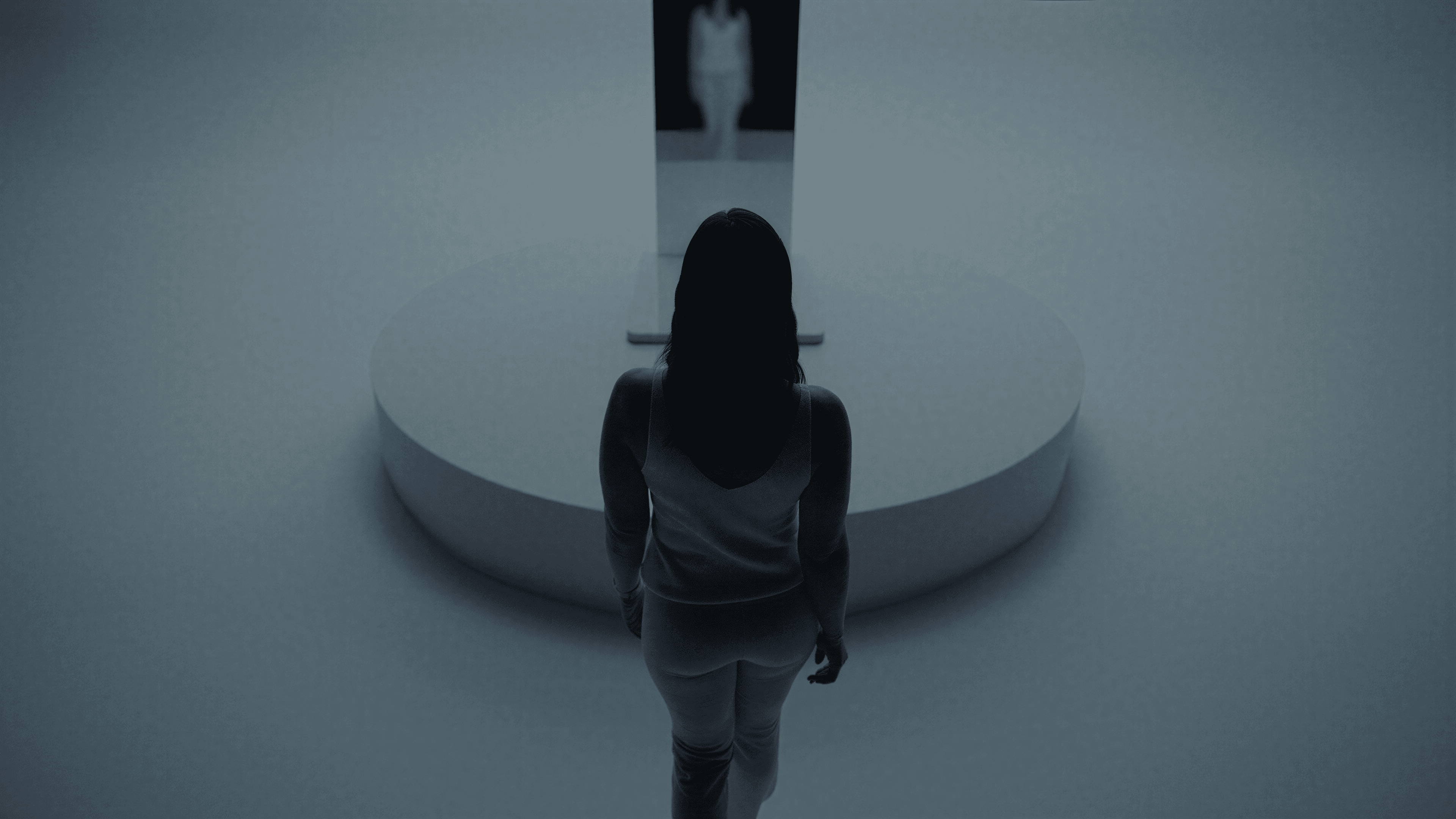 Executive production for the Omnia CES campaign, featuring the central podium and interactive hub.