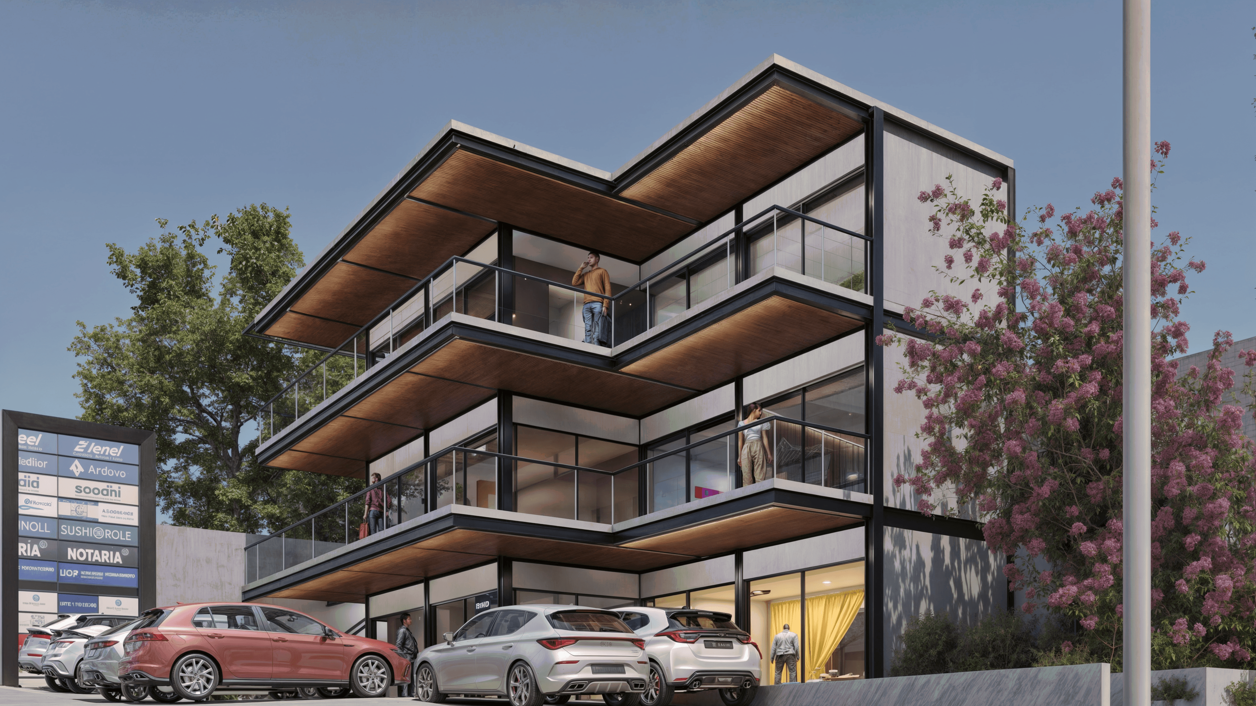 3D rendering of a proposed commercial complex