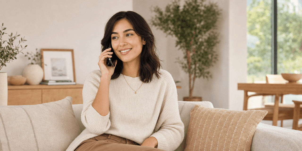 a woman calling someone on her phone