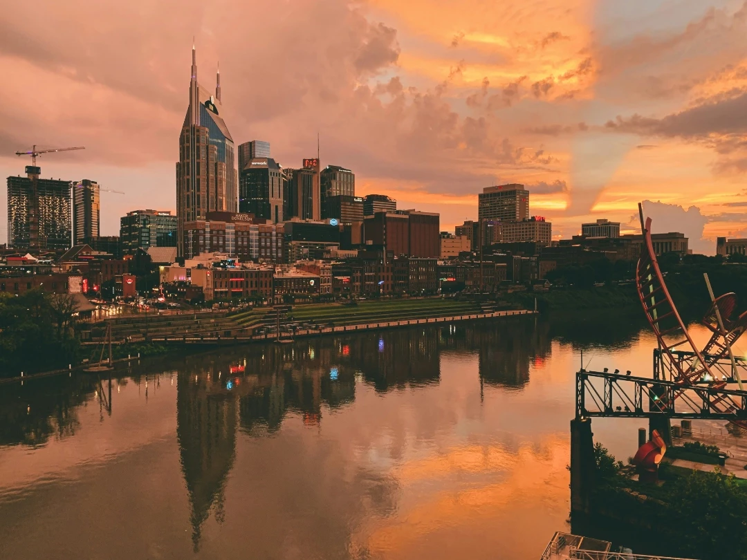 Tennessee skyline at dusk.