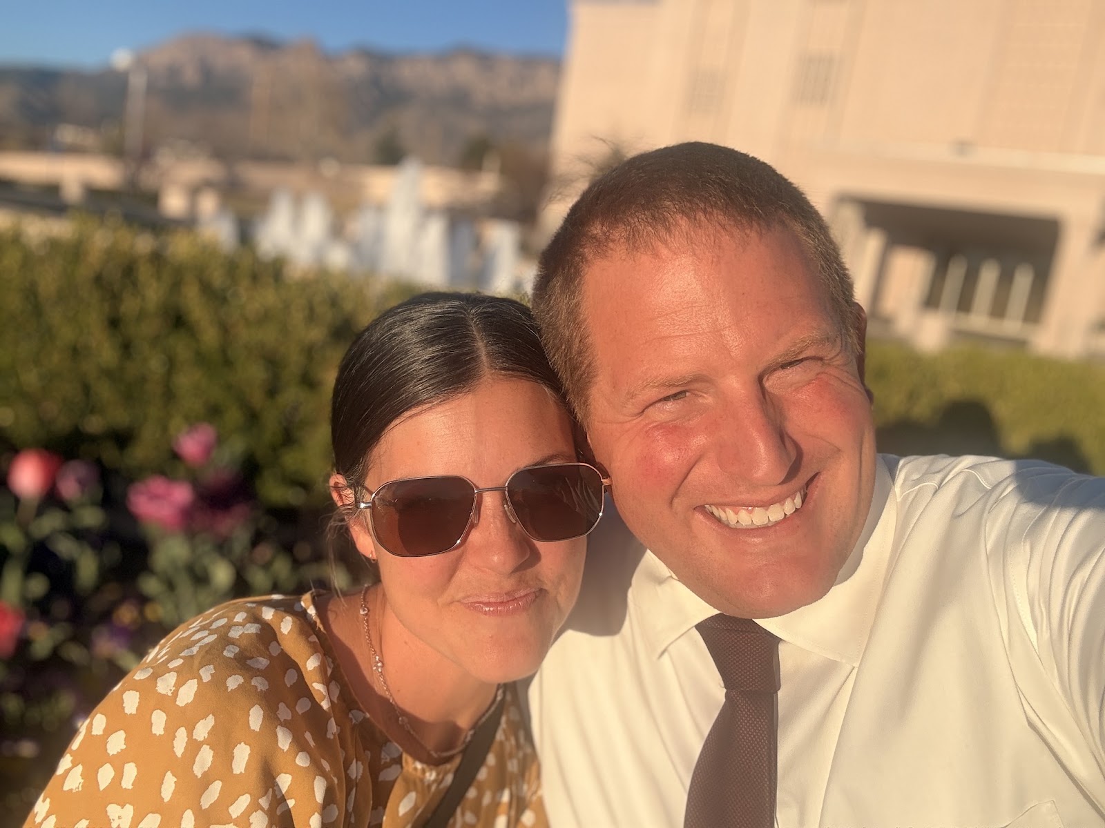 Preston and Brittney in Albuquerque in the evening light