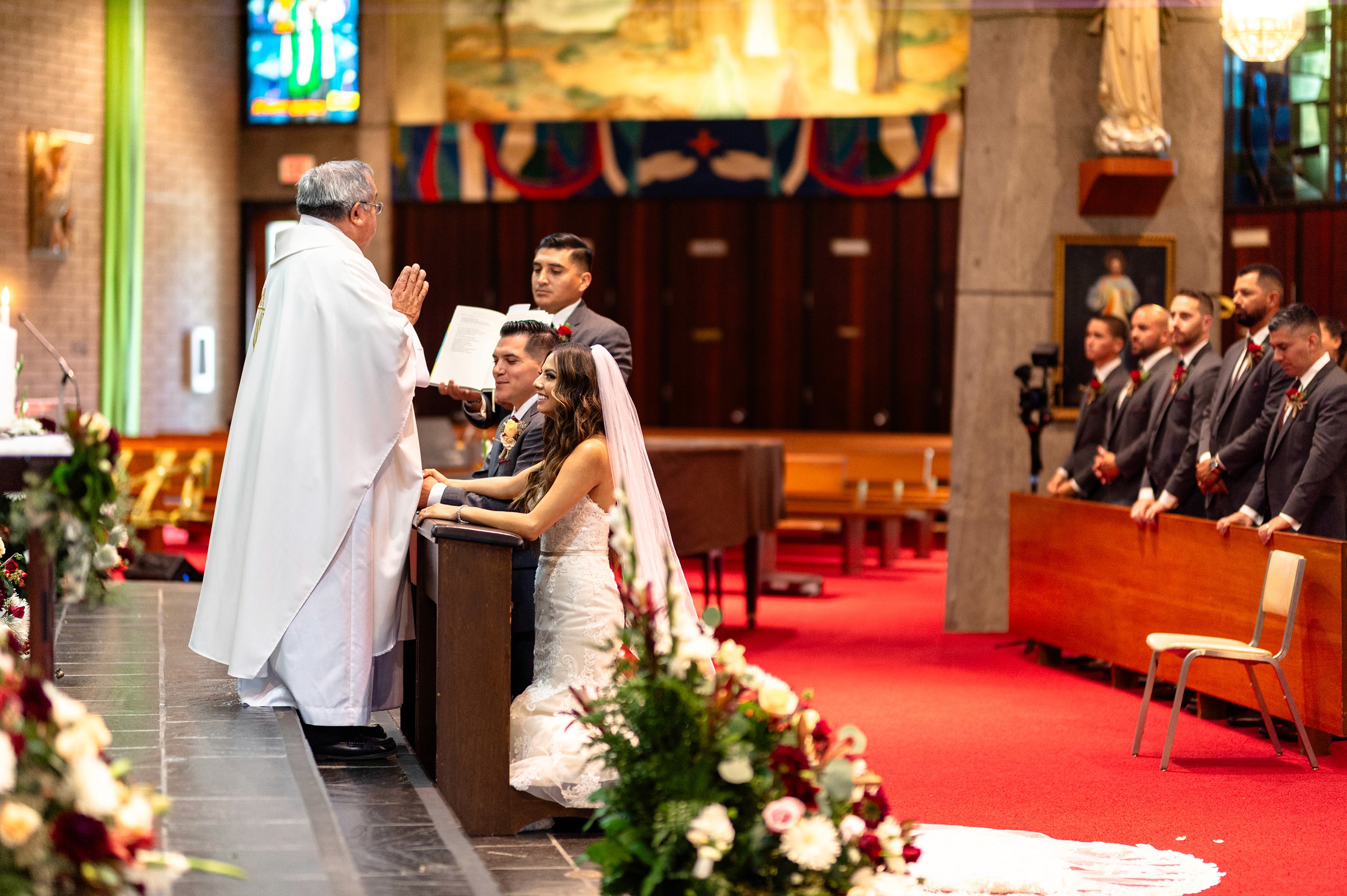 Sacred Heart Church wedding ceremony details in Ventura California