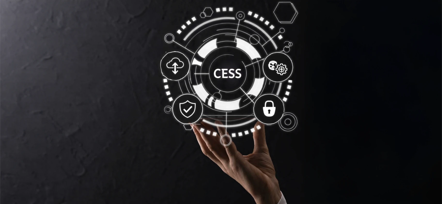 The image illustrates digitization of the CESS collection system for efficient revenue management.