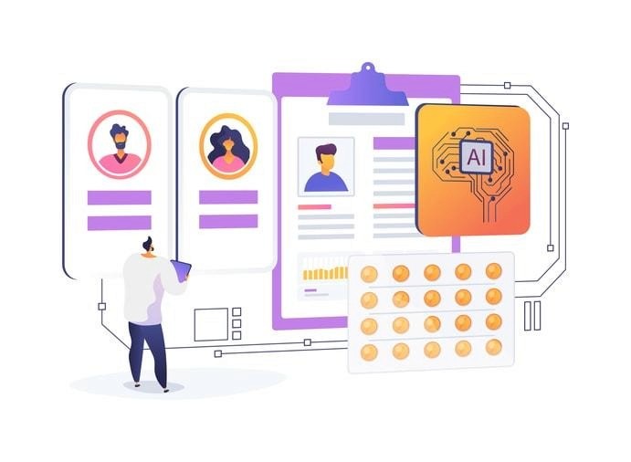 A team meeting discussing the incorporation of AI in the hiring process.
