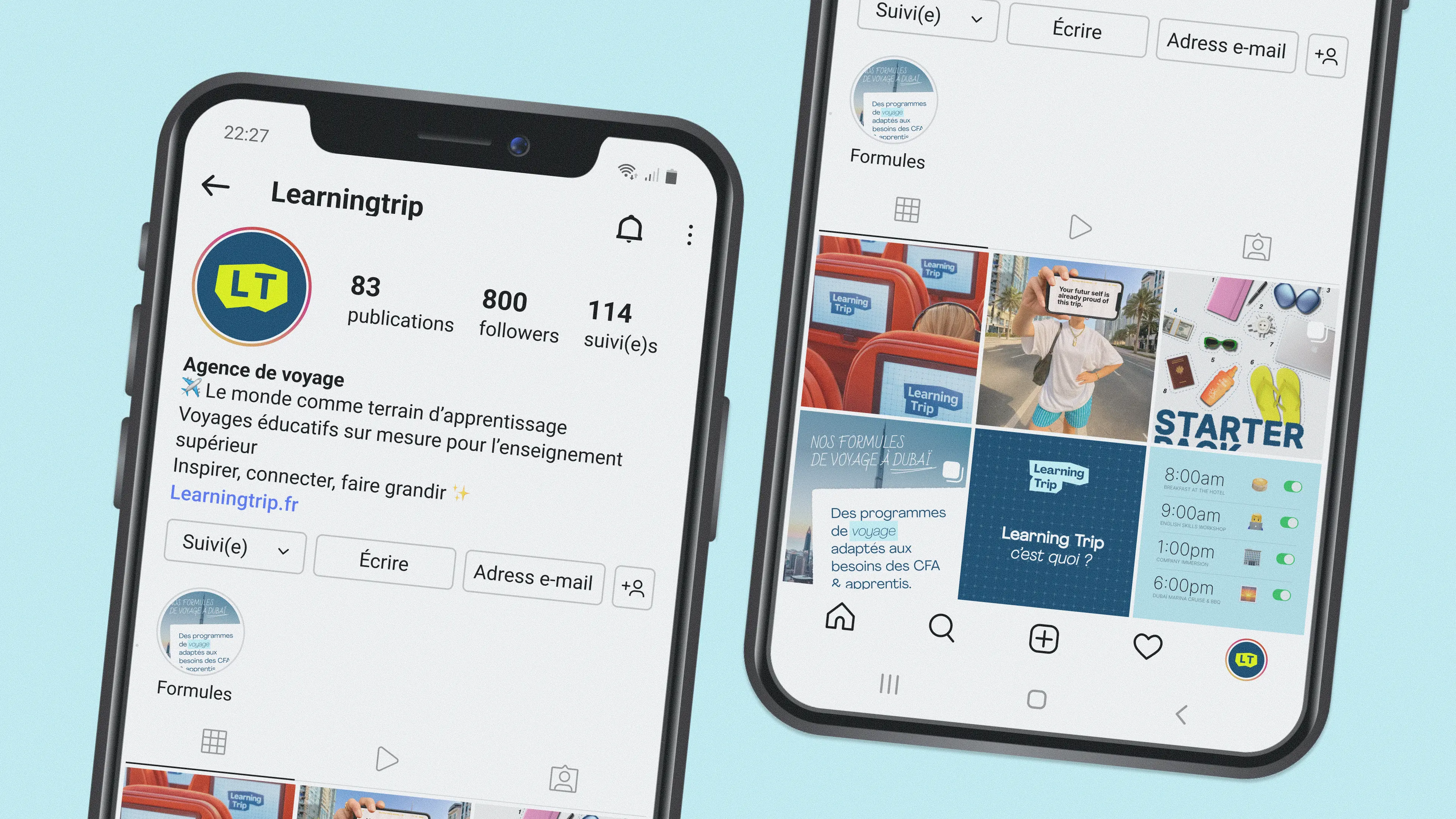 social media learning trip