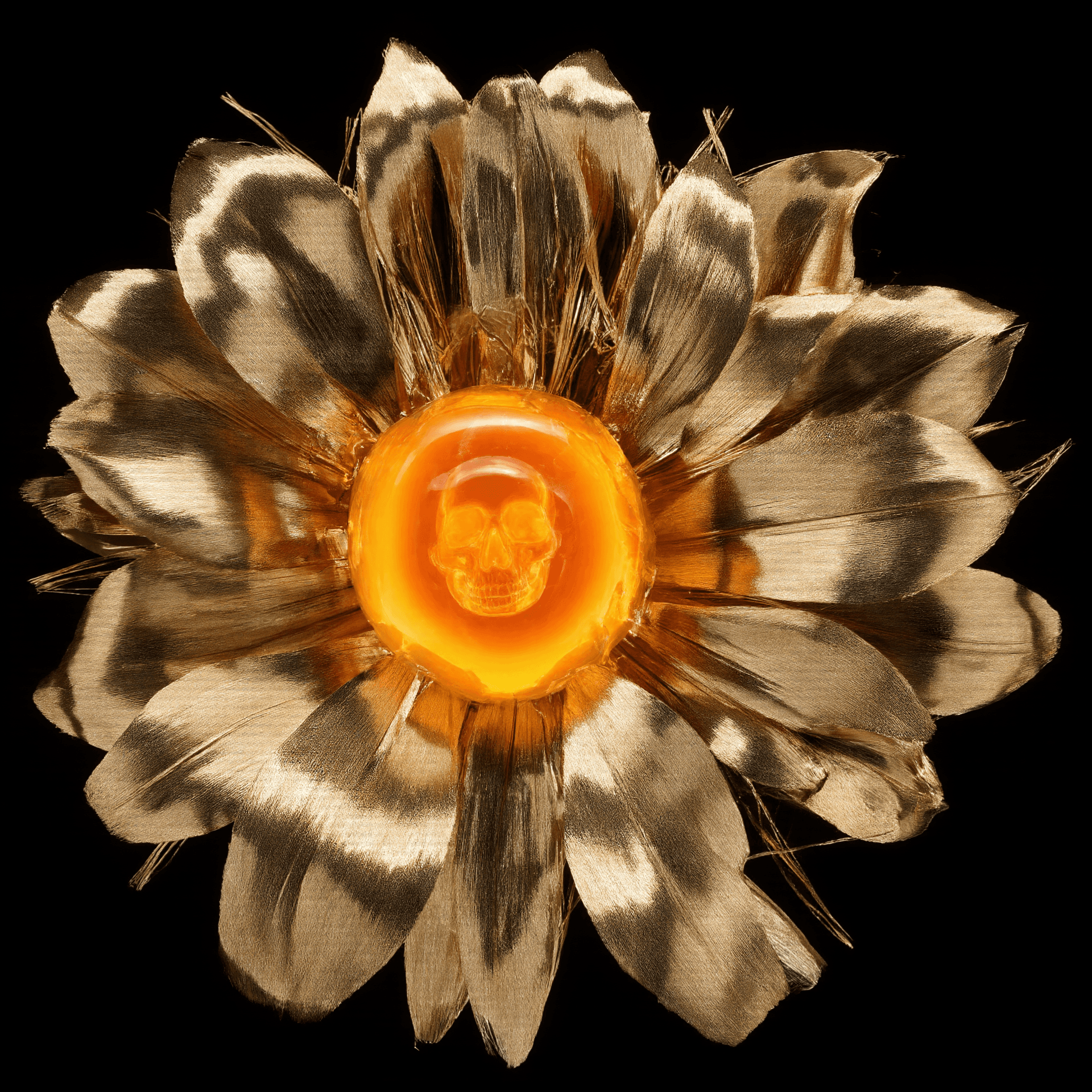 metallic gold flower petals