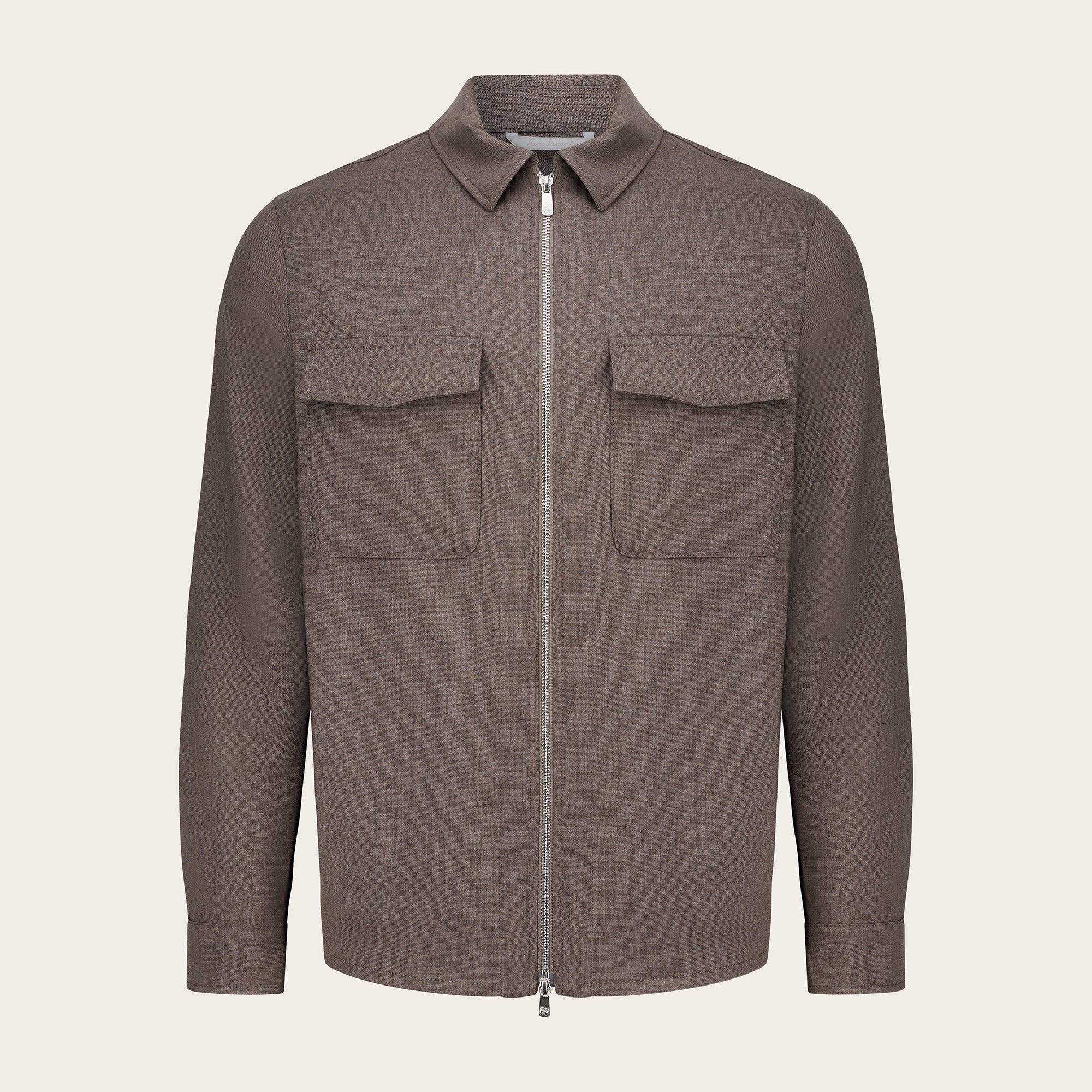 Urus 2 Way Zip Wool Overshirt - Mandelli UK