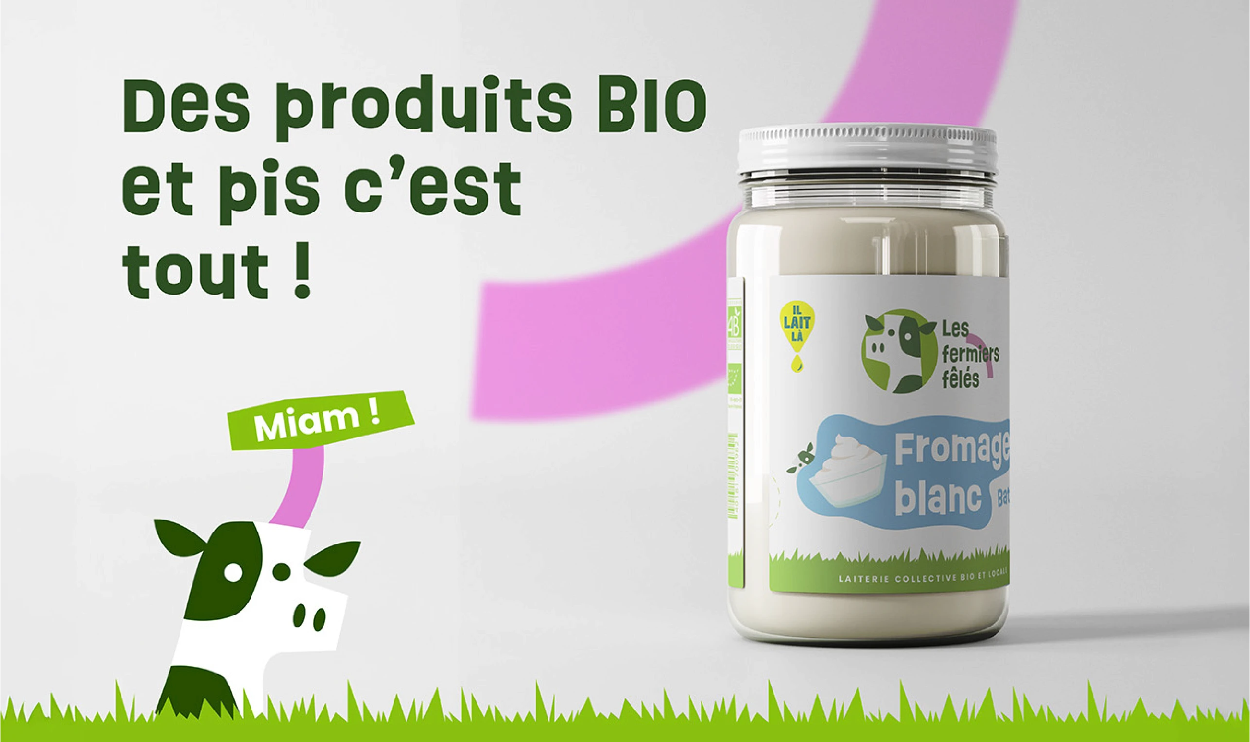 Packaging Fromage Blanc Les Fermiers Fêlés