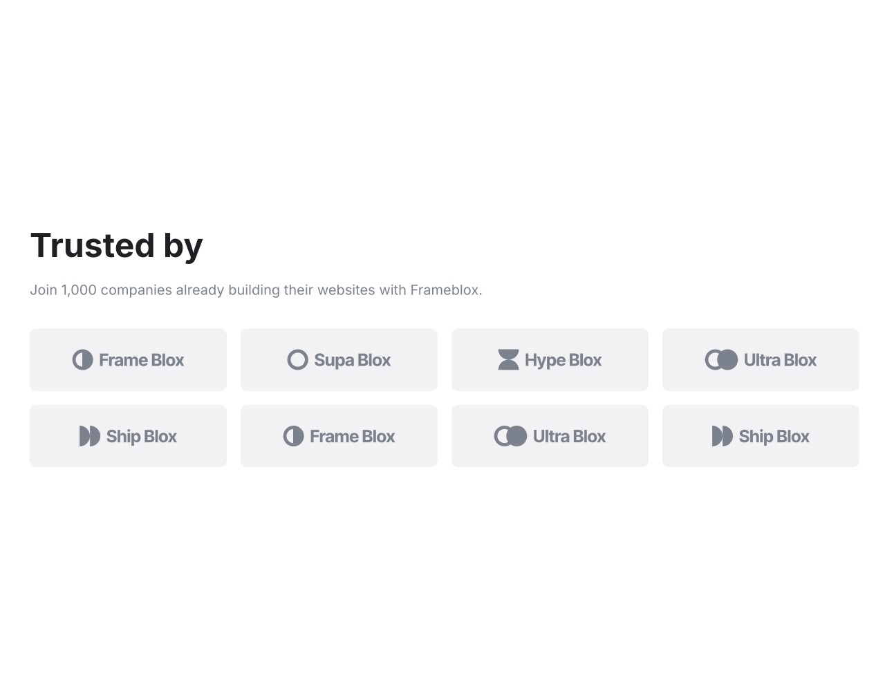 Framer Logos Section - Frameblox UI