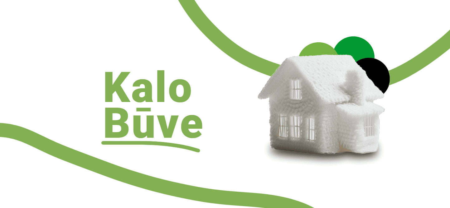 Kalo Būve energy efficiency and building insulation company logo and brand identity