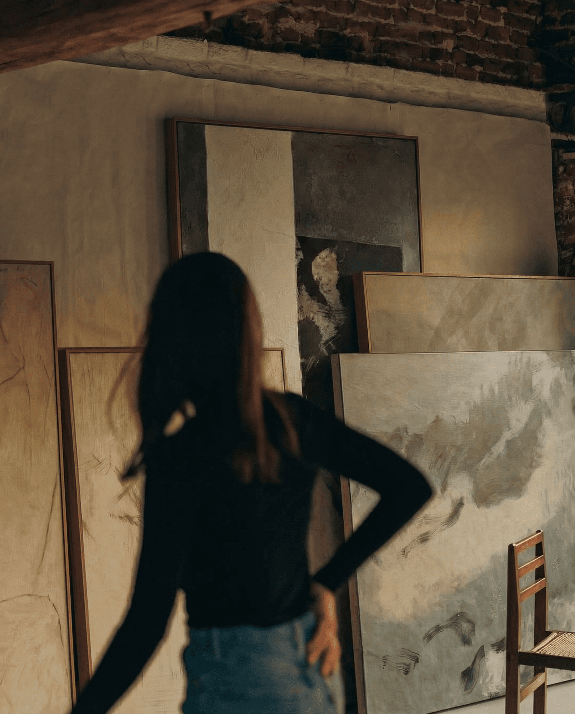 A close-up of a shelf with ceramic vases on it