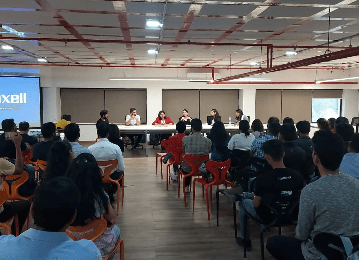 Priyanka Kasture speaking at eChai's event on Frontier Marketing Tactics