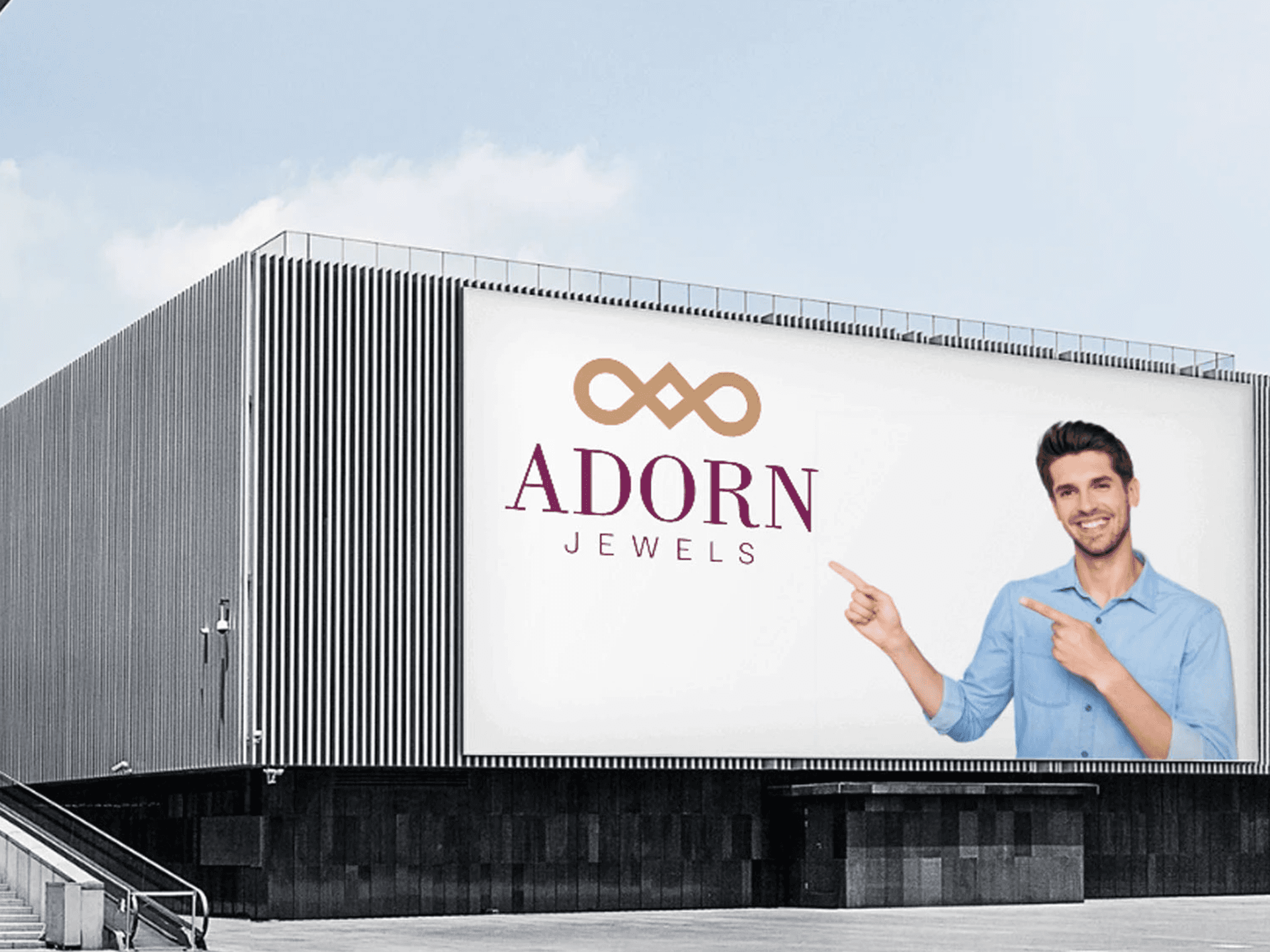 Adorn Jewels luxury jewelry logo design by Venkatesh Prasad, graphic and brand designer