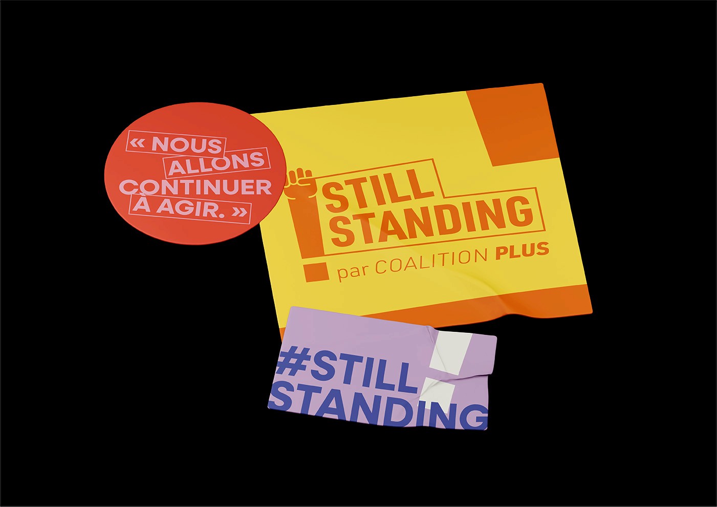 Identité visuelle Still Standing Coalition PLUS