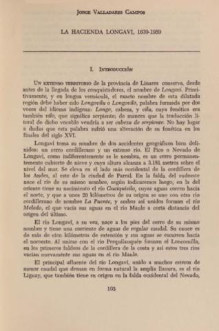 La hacienda Longaví, 1639-1959