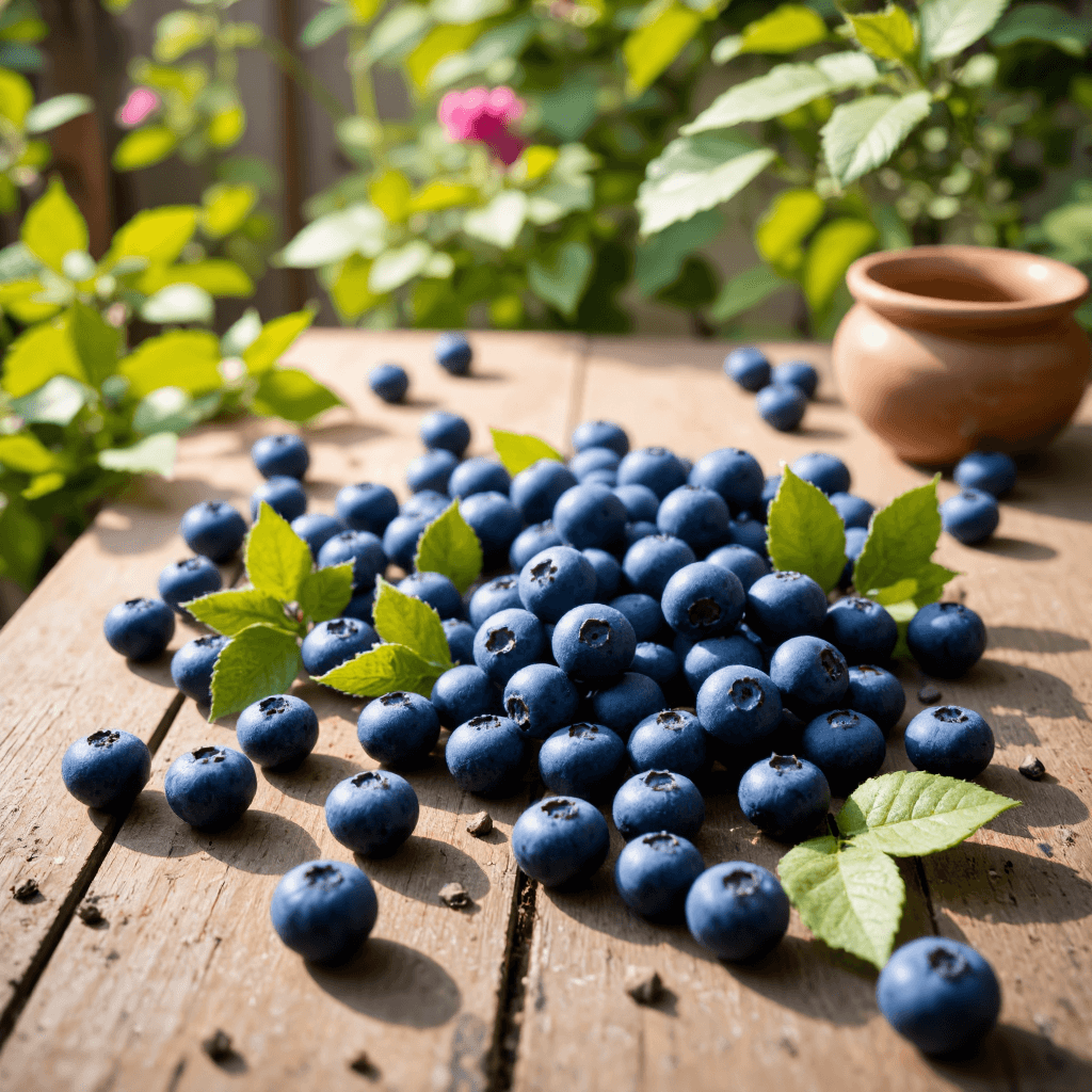 product photography of a set of felt blueberry shapes