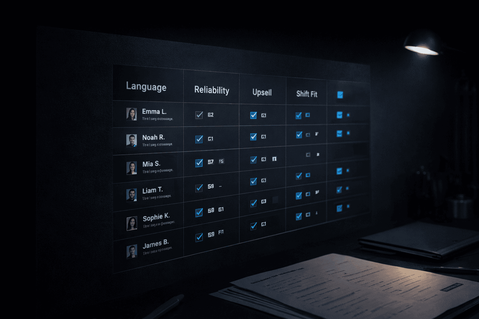 Four task cards marked as complete