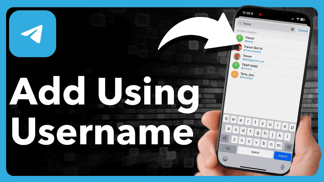 Add telegram contact with username