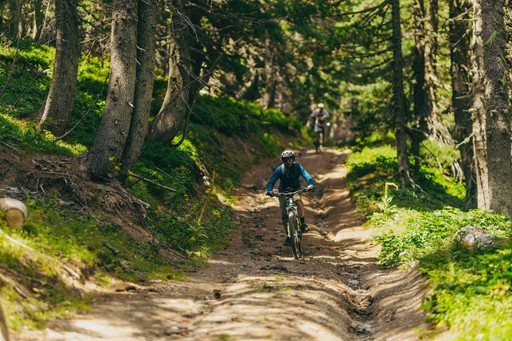 During the hut-to-hut e-mountain biking trip in the Accursed Mountains in Montenegro