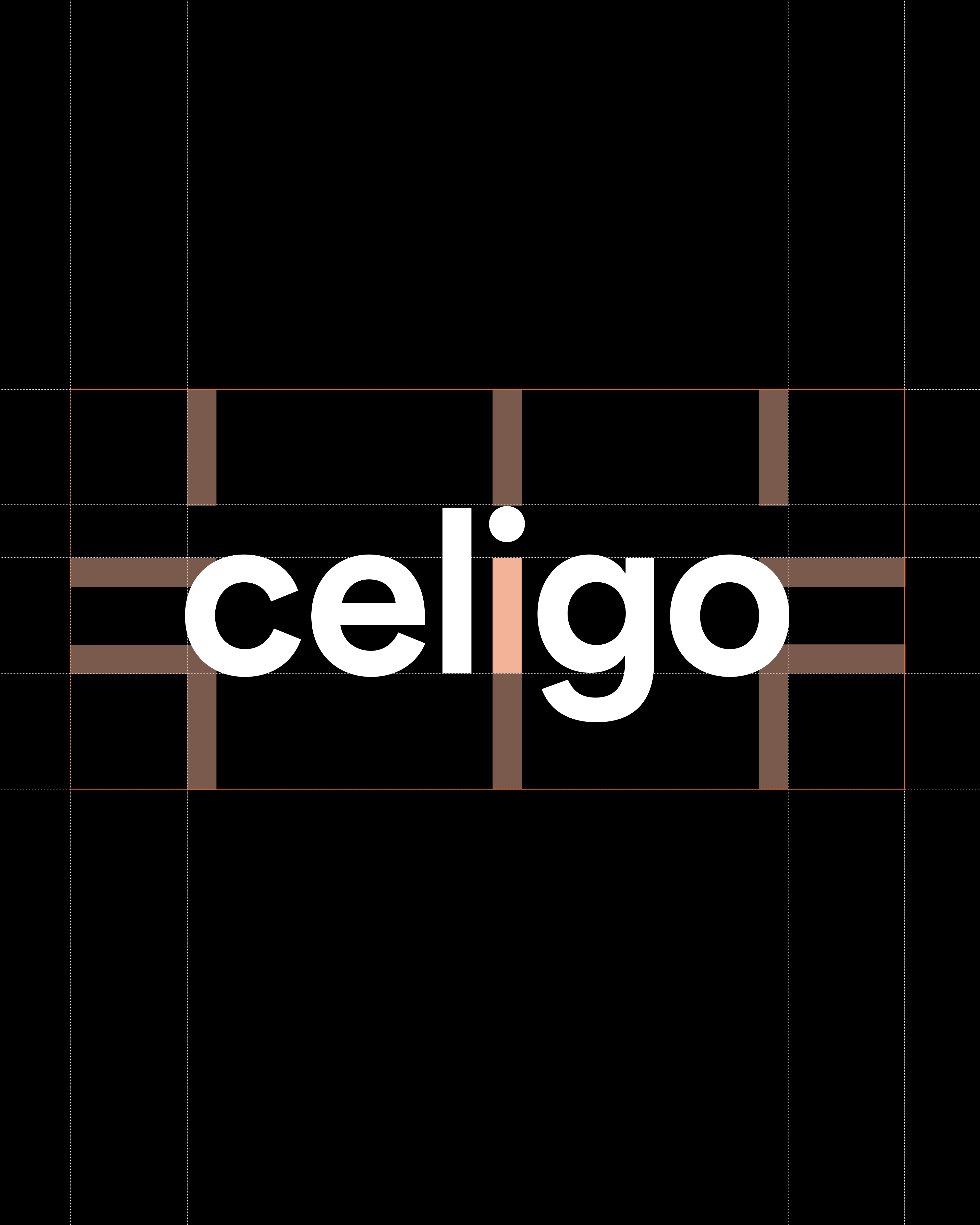 Celigo logo showing our clear space guidelines