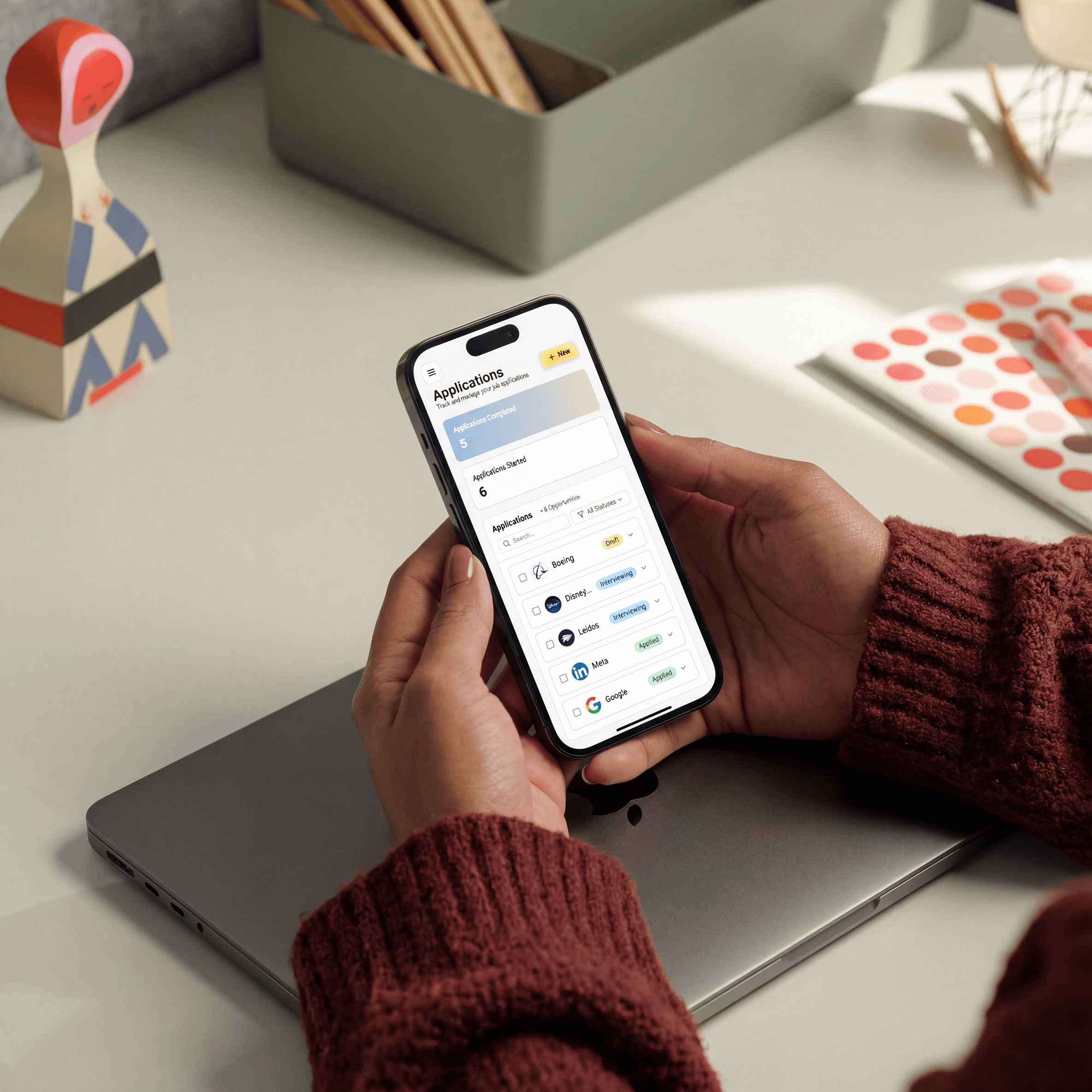 A mockup of Freelio's mobile app